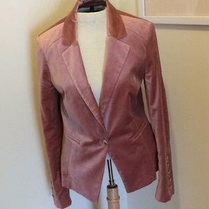 White House Black Market Pink Velvet Jacket
